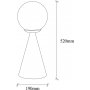 Gondol bordslampa - Silver/vit