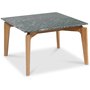 Accent soffbord 75 - Grn marmor / ek