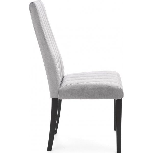 Chaise Heather - Velours gris clair et noir