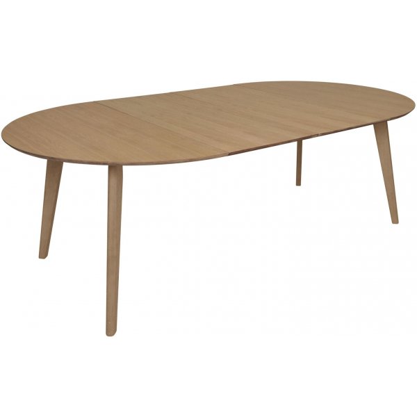 Table  manger Sagene 130-230 x 130 cm - Placage chne pigment blanc