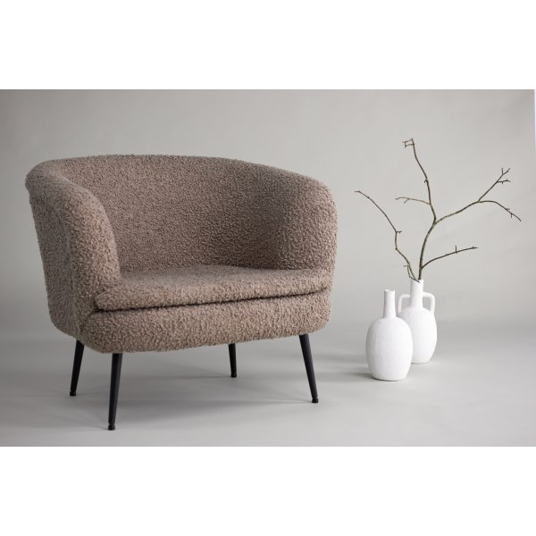 Fauteuil Nordkoster - Noir/beige fonc
