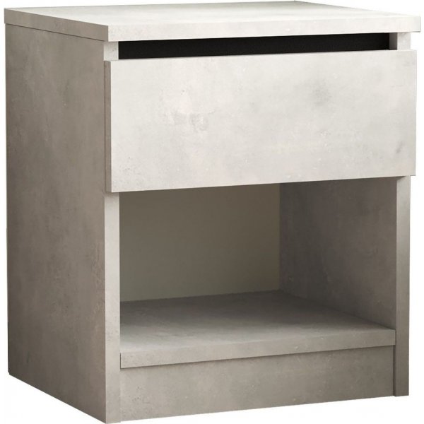 Luvio sängbord 26 - Silver/svart Luvio sängbord 26 - Silver/svart