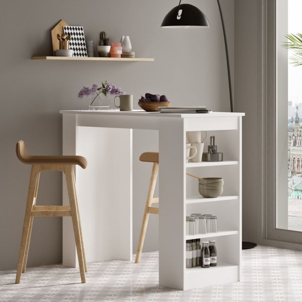 Table de bar Style 120 x 51,6 cm - Blanc Table de bar Style 120 x 51,6 cm - Blanc
