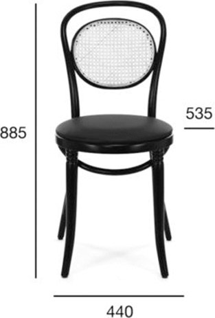 No 10 matstol med rottingrygg - Valfri stomme och kldsel