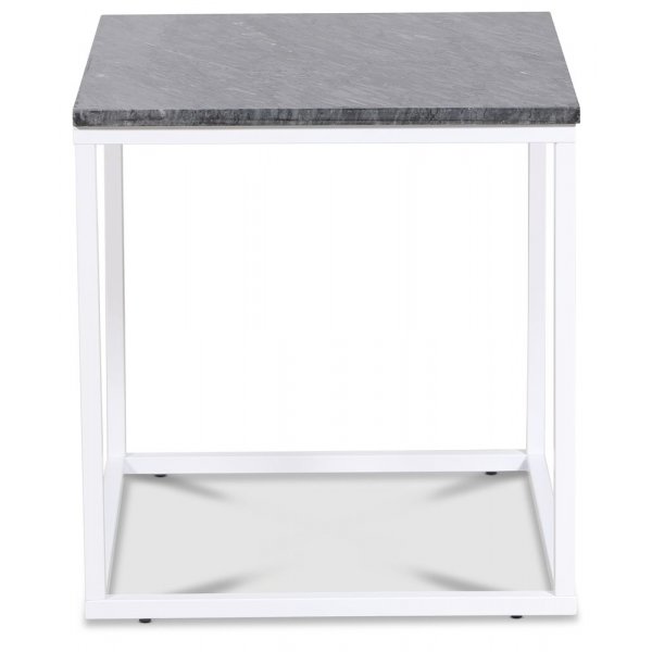 Accent lampbord 50x50 cm - Gr� marmor / Vit