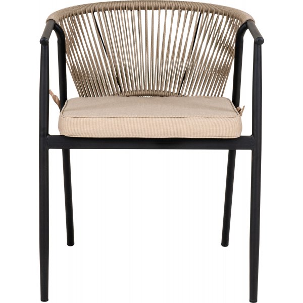 Chaise d\\\'extrieur Napoli noir / Beige