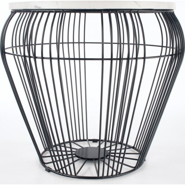 Grande table basse Ø56 cm - Marbre blanc/noir Grande table basse Ø56 cm - Marbre blanc/noir