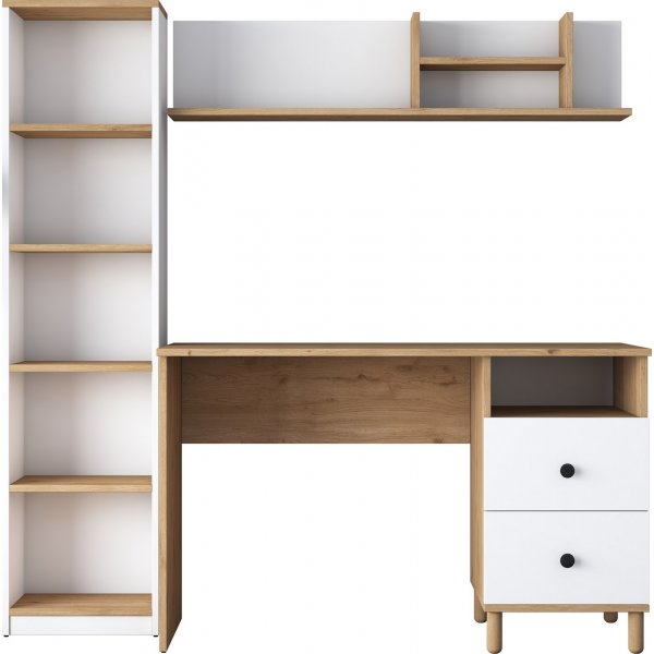 Bureau Hanna 15, 120 x 50 cm - Noyer/blanc Bureau Hanna 15, 120 x 50 cm - Noyer/blanc