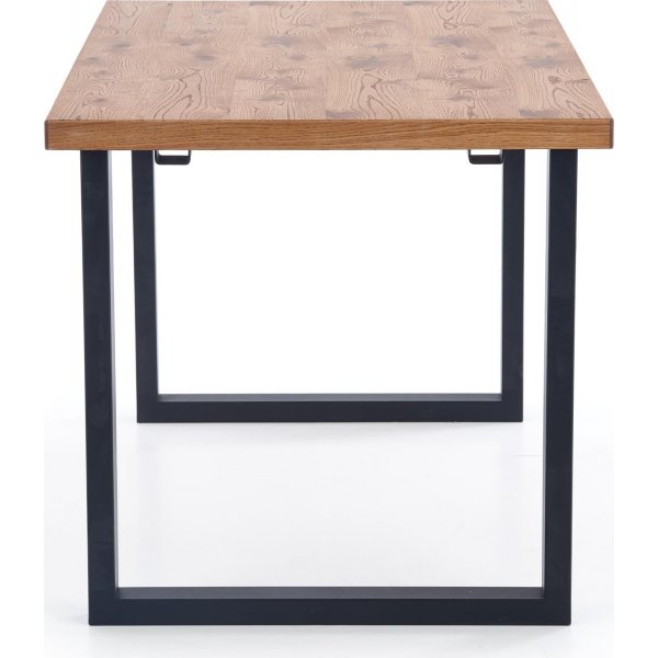 Table  manger Apollo 126-206 cm - Chne/noir