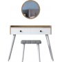 Bijou sminkbord 3, 99 x 40 cm - Valnt/vit
