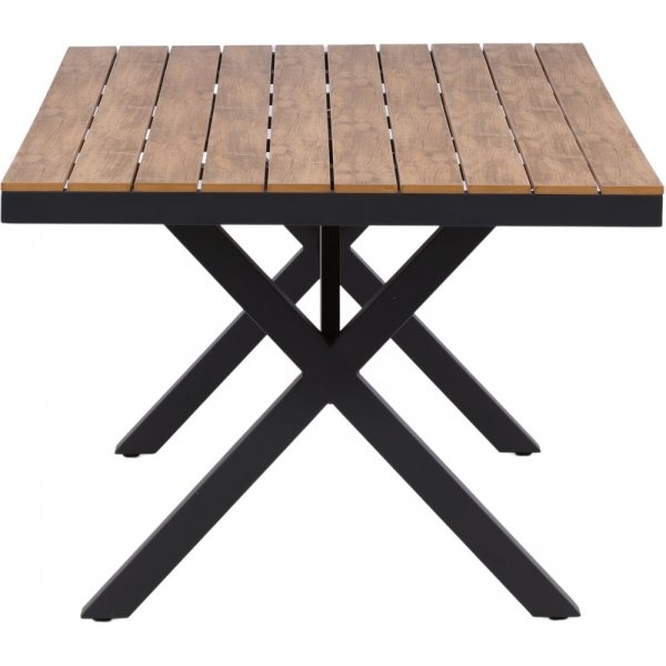 Garcia matbord 200 x 100 cm - Brun/Svart