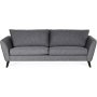 Country 2,5-sits soffa - Gr (tyg) / Svarta ben + Flckborttagare fr mbler