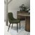 Chaise de salle  manger Boss en tissu boucl vert