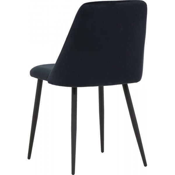 Chaise de salle  manger Night - Velours noir