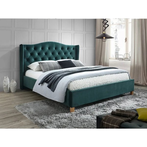 Duncan bedframe 160x200 cm - Groen fluweel