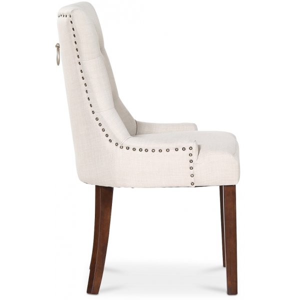 Lamier matgrupp Bord med 4 st Tuva stolar i Beige tyg med rygghandtag + 3.00 x Mbeltassar