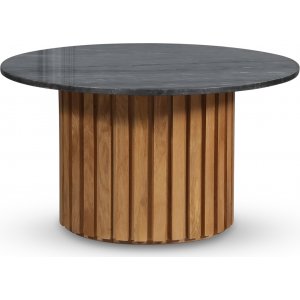 Soffbord i marmor Ø85 - Ek / Grå marmor Soffbord i marmor Ø85 - Ek / Grå marmor