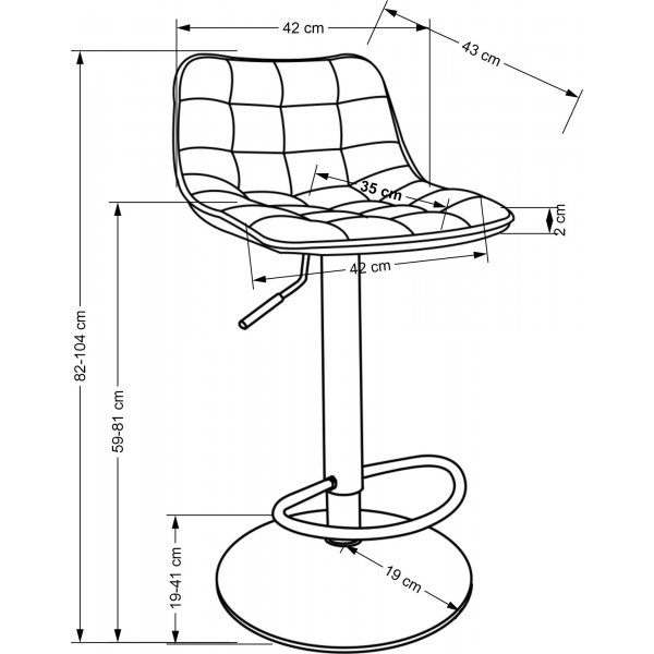 Barstol svart sammet med guldfot - Sitthöjd 62-84 cm Barstol svart sammet med guldfot - Sitthöjd 62-84 cm