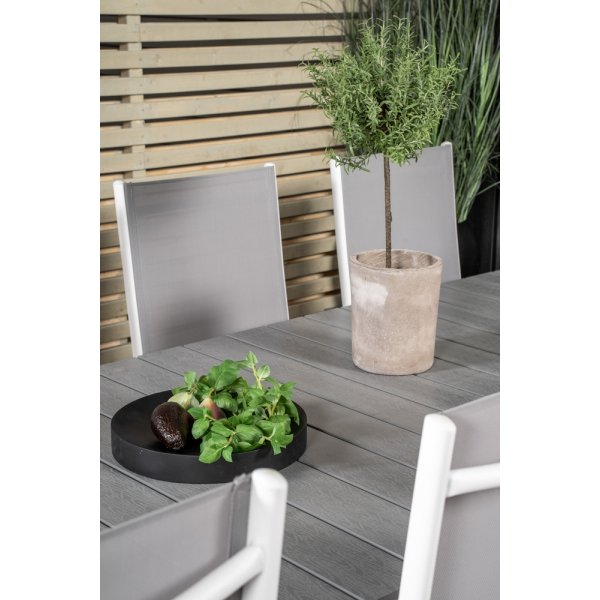 Levels utematgrupp med 10 st Break stolar - Gr/Vit