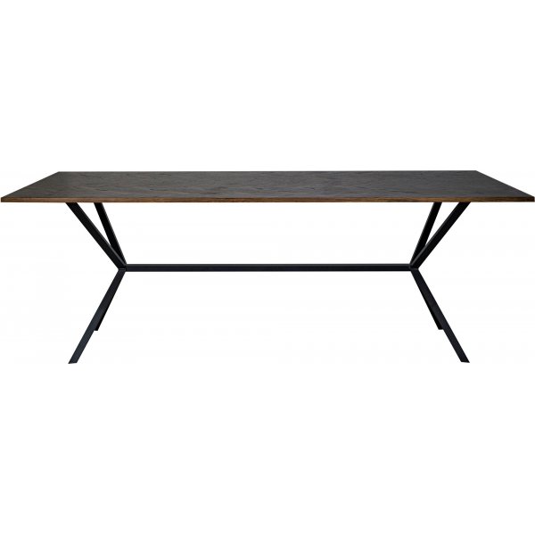 Revel matbord 200 cm (Fishbone) - Svart / träfanér Revel matbord 200 cm (Fishbone) - Svart / träfanér