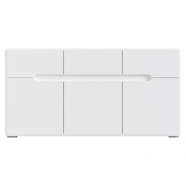 Varga sideboard - Vit (hgglans)