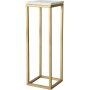 Accent piedestal - 80 cm (vit marmor & mssingsfrgad)