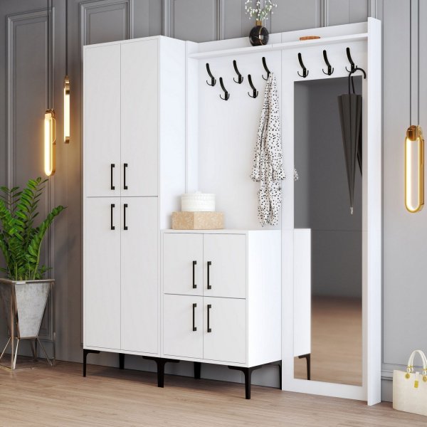 Meuble hall berlinois abc - Blanc