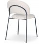 Hogrn stol - Beige tyg/svart