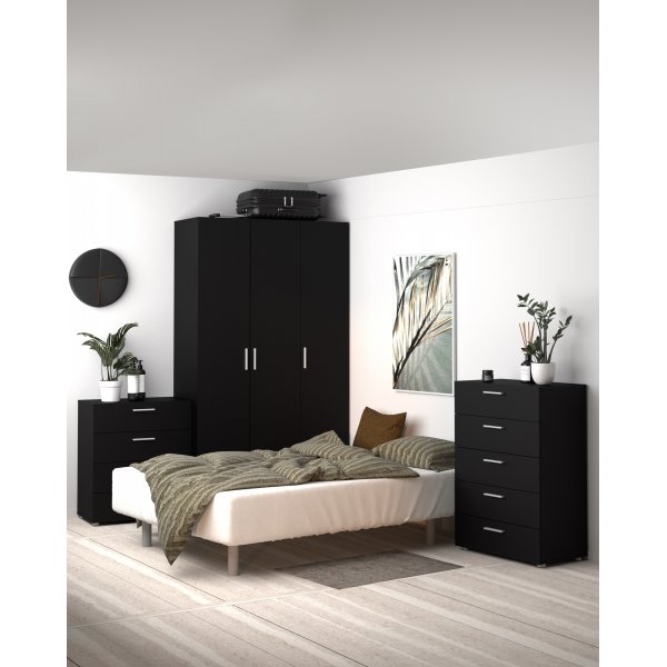 Armoire Pepe à 3 portes - Noir Armoire Pepe à 3 portes - Noir