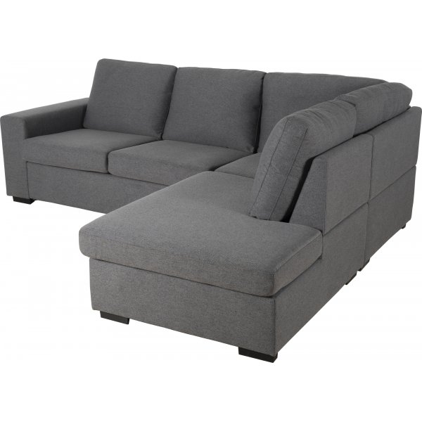 Soffa grå med öppet avslut 244 cm + Textilrengöring för möbler Soffa grå med öppet avslut 244 cm + Textilrengöring för möbler
