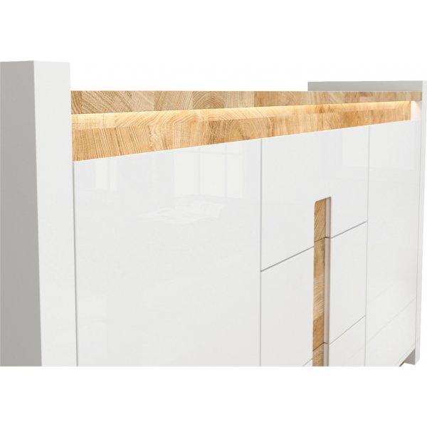 Alameda dressoir 172 cm - Wit/eiken Alameda dressoir 172 cm - Wit/eiken