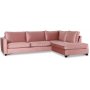 Brandy Loungesoffa ppetavslut hger - Rosa sammet