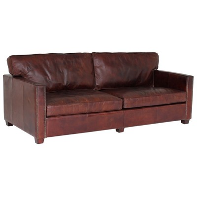Oxford soffa 3-sits - Anilinlder brunt