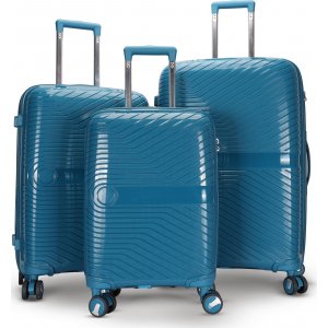 Oslo blå resväska med kodlås set om 3 st resväskor