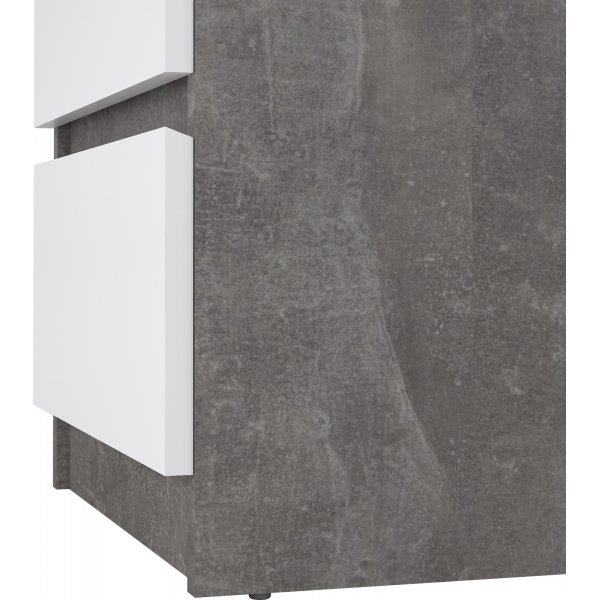 Naia sängbord 2 - Betong/vit Naia sängbord 2 - Betong/vit