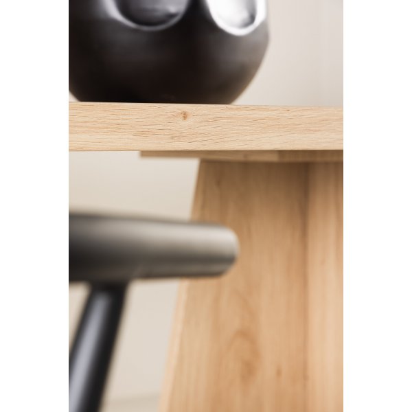 Table à manger bootcut 230 x 115 cm - Blanchi Table à manger bootcut 230 x 115 cm - Blanchi