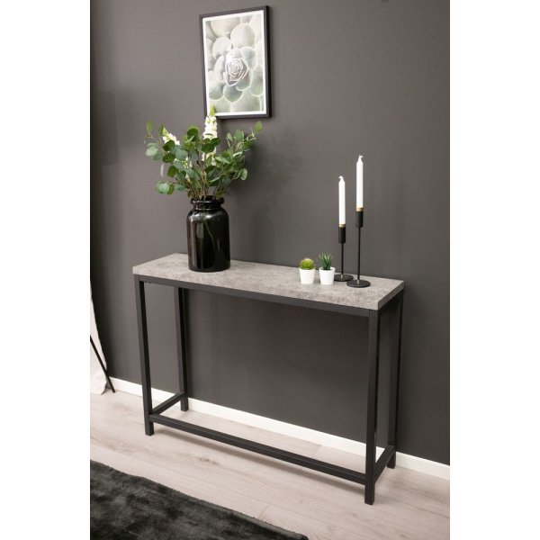 Charlotte avlastningsbord 110 x 30 cm - Svart/betongimitation Charlotte avlastningsbord 110 x 30 cm - Svart/betongimitation