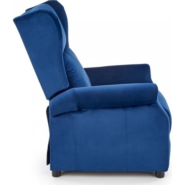 Fauteuil inclinable en tissu bleu Fauteuil inclinable en tissu bleu