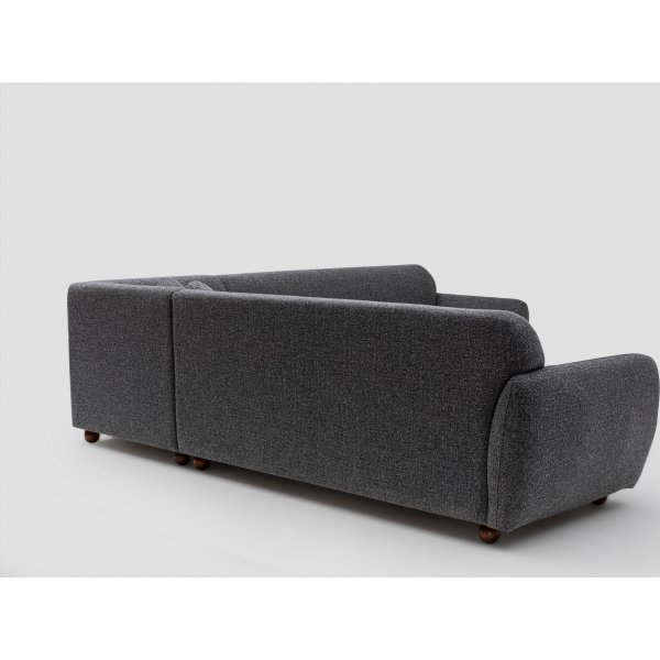 Canapé d'angle Eddy - Gris foncé Canapé d'angle Eddy - Gris foncé