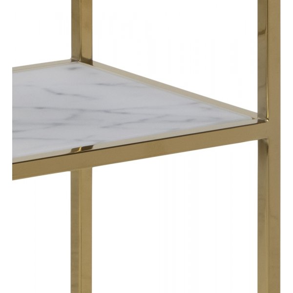 Bibliothèque Alisma 69,5 cm - Marbre blanc/or Bibliothèque Alisma 69,5 cm - Marbre blanc/or