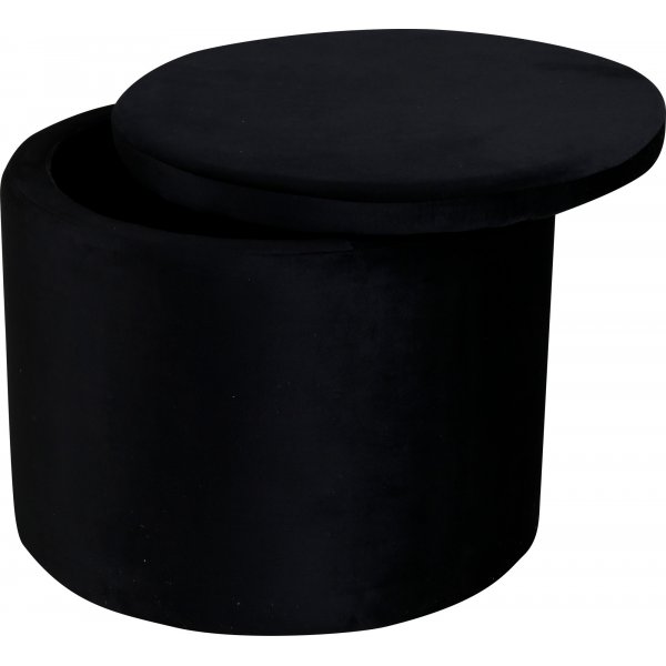 Pouf Jabar - Velours noir Pouf Jabar - Velours noir