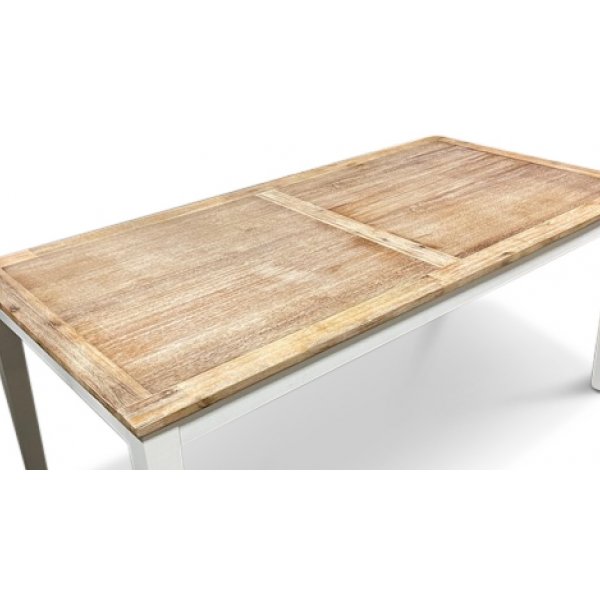 Viola matbord 180x90 cm med vintage bordsskiva och vita ben + Fläckborttagare för möbler Viola matbord 180x90 cm med vintage bordsskiva och vita ben + Fläckborttagare för möbler