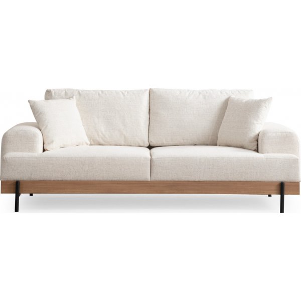 Canapé 3 places Eti - Blanc/chêne Canapé 3 places Eti - Blanc/chêne