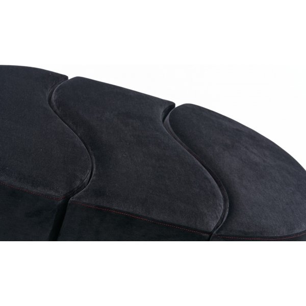 Pouf Alya - Anthracite/rose