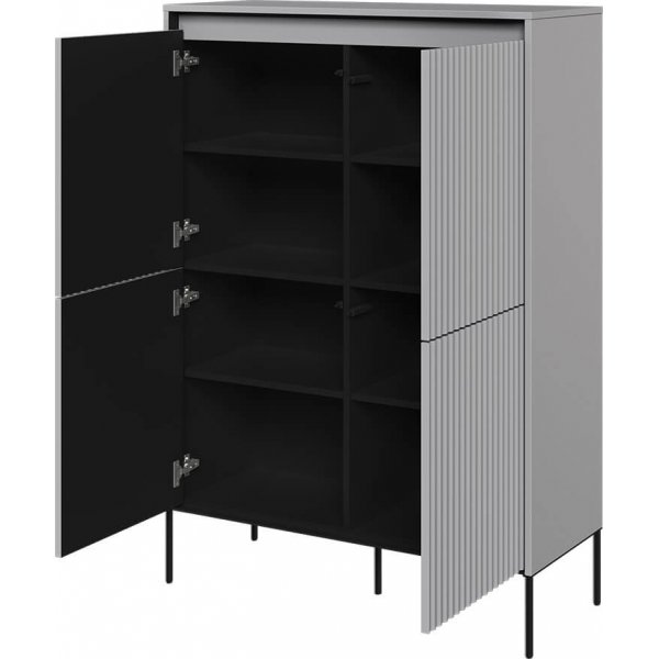 Trend skåp H140 cm - Grå/svart Trend skåp H140 cm - Grå/svart