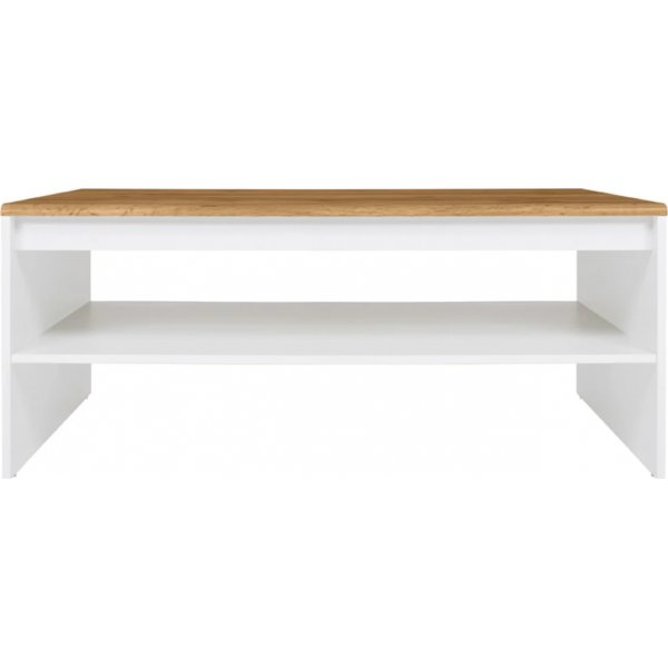 Table basse Holten 110 x 65 cm - Blanc/chne
