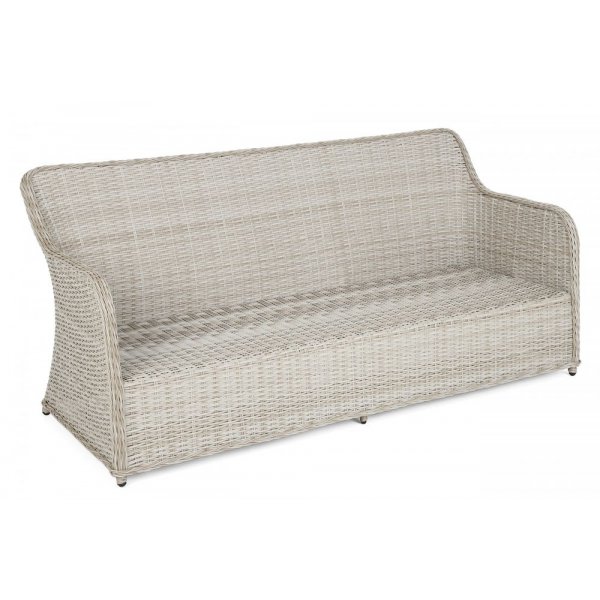 Soffgrupp Bergamo med fåtöljer, pallar & bord - Beige/beige melerad Soffgrupp Bergamo med fåtöljer, pallar & bord - Beige/beige melerad