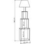 Tower golvlampa - Antracit/beige