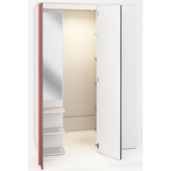 Jacklyn barngarderob - Vit/graphite - Vänstervänd Jacklyn barngarderob - Vit/graphite - Vänstervänd