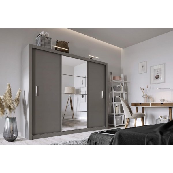 Armoire grise Einar 250x215 cm